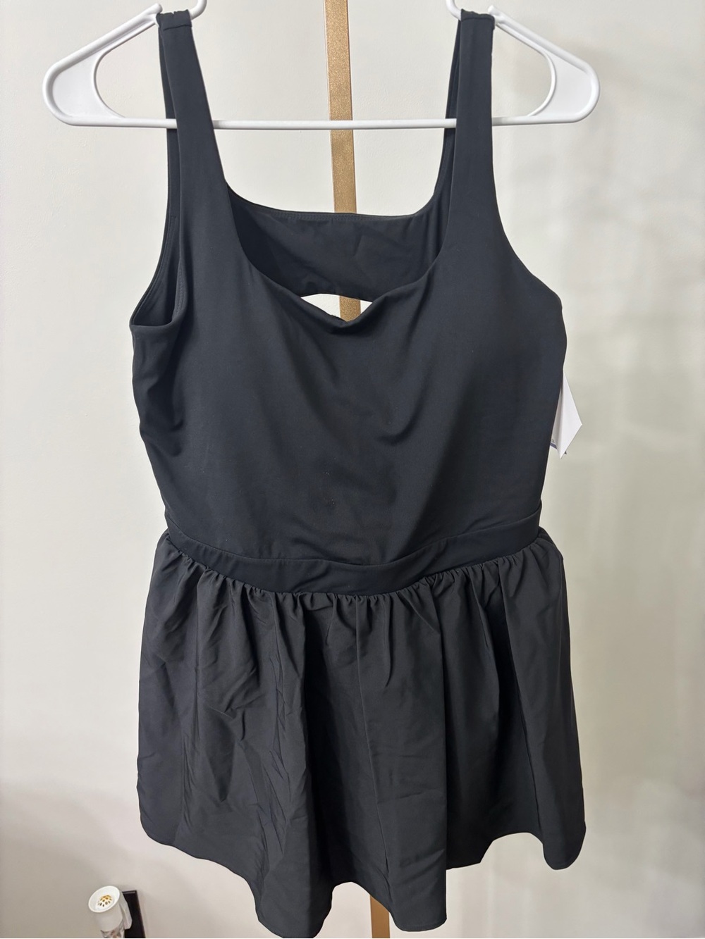 JoyLab Black Sleeveless Active Dress with Built in Bottoms